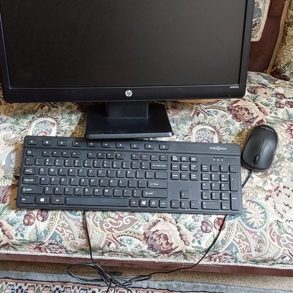 Hewlett-Packard monitor with camera,  microphone and keyboard and mouse, like ne